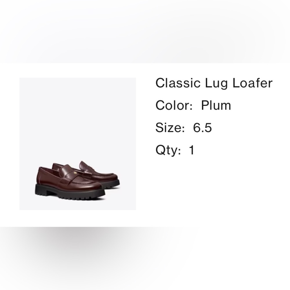Tory Burch Classic Plum Loafers